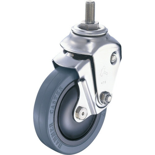 ハンマーキャスター ステンレス クッションE ねじ込み UNF1/2ゴム 125mm 線径2.3mm 1個(940SEA-FR125S123) 目安在庫\u003d○