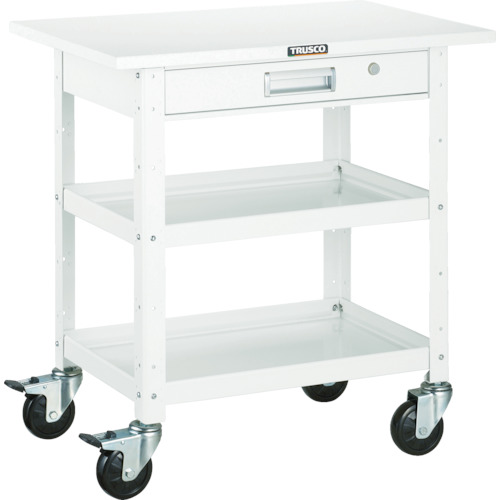 ＴＲＵＳＣＯ バーディワゴン 750×500 引出 天板付 ヤンググリーン 1台(BDW-772TV-YG) 目安在庫\u003d○