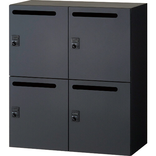 ＴＲＵＳＣＯ 壁面書庫 Calmatioパーソナルロッカー 下置用 W900×D450×H1030mm サテンブラック 1台(TCLP-BK-11) 目安在庫\u003d○