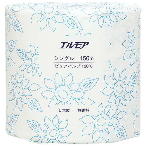 カミ商事 エルモア トイレットロール シングル 150m 1セット(48ロール)(4971633163355 x48) 目安在庫\u003d○