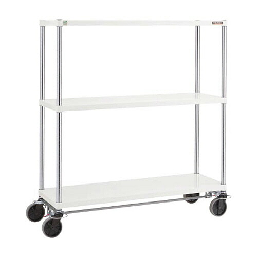 ＴＲＵＳＣＯ フェニックスラック 1200×450mm U車輪4輪ストッパー付 ホワイト 1台(PER-3443-U125-B4-W) 目安在庫\u003d○