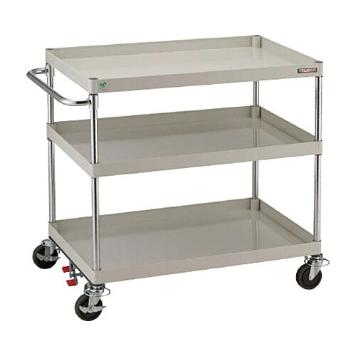 ＴＲＵＳＣＯ フェニックスワゴン 900×600mm 4輪ストッパー付 ホワイト 1台(PEW-993-4B-W) 目安在庫\u003d○