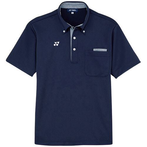 トンボ ヨネックス&times;キラク ニットシャツ(男女兼用) ブリーズライト ネイビー Lサイズ 1着(CY204-88-L) 目安在庫=○｜いぃべあー　店