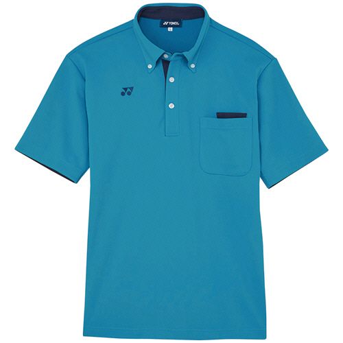 トンボ ヨネックス&times;キラク ニットシャツ(男女兼用) ブリーズライト ティールブルー 4Lサイズ 1着(CY204-74-4L) 目安在庫=○｜いぃべあー　店