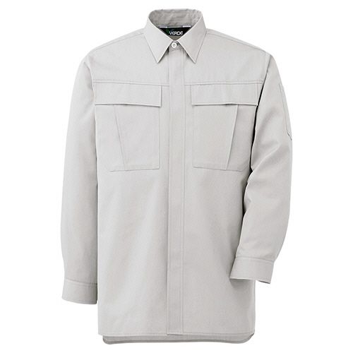 ミドリ安全 男女共用 長袖シャツ GS2571上 シルバーグレー 6L 1着(GS2571-UE-6L) 目安在庫\u003d○