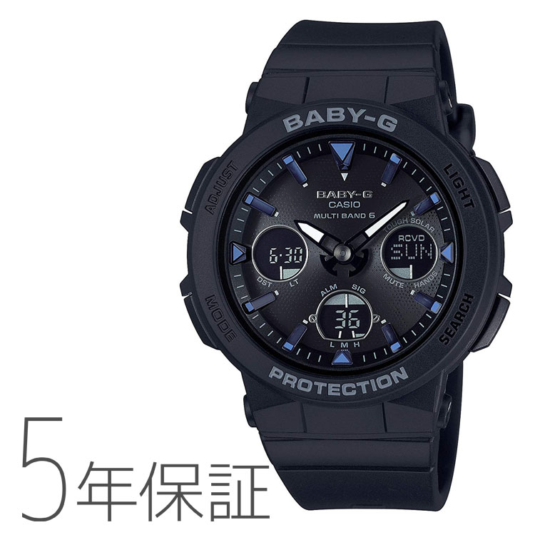 BABY-G もの言う花Ｇ カシオ CASIO 砂浜・旅行者 10空圧雨合羽 黒 ウォッチ レディース BGA-2500-1AJF レディース腕時計-腕時計