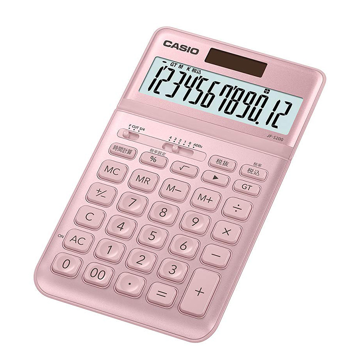 【楽天市場】スタイリッシュ電卓 JF-S200-PK-N カシオ CASIO ジャストタイプ 税計算 時間計算 ピンク かわいい OL：e-Bloom