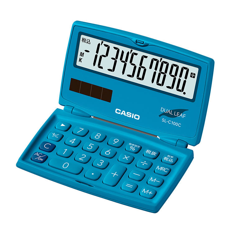 楽天市場】ミニジャスト型カラフル電卓 MW-C20C-BU-N カシオ CASIO 