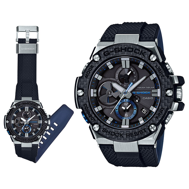 楽天市場 G Shock ｇショック Gst B100xa 1ajf カシオ Casio G Steel ｇスチール クロノグラフ スマホ連携機能 黒 ブラック 腕時計 メンズ E Bloom