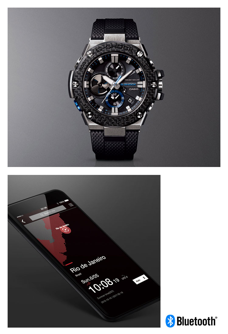 楽天市場 G Shock ｇショック Gst B100xa 1ajf カシオ Casio G Steel ｇスチール クロノグラフ スマホ連携機能 黒 ブラック 腕時計 メンズ E Bloom