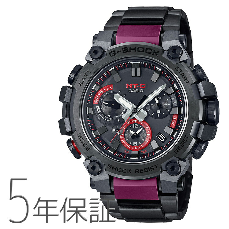 G-SHOCK Gショック MT-G スマホリンク 電波ソーラー 山形カシオ レッド ブラック MTG-B3000BD-1AJF CASIO カシオ 電波 ソーラー メンズ 腕時計｜e-Bloom