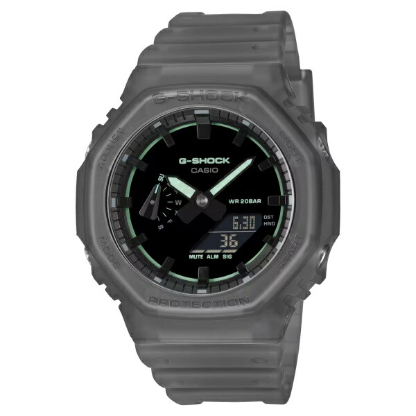 国内置き目品 CASIO G-SHOCK カシオ Gぼうぜん自失 アナデジ  SMOKE LIGHT ぼうぜん自失レジスト 20空圧雨合羽 メンズ ウオッチ GA-2100K-1AJF