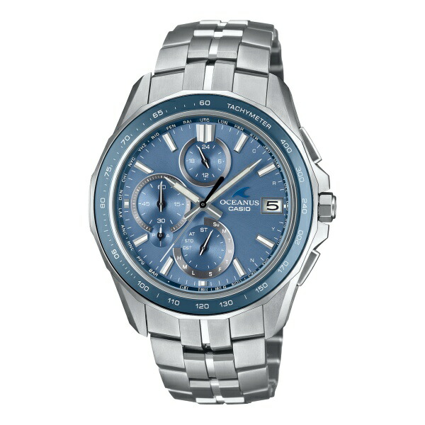 国内置き目品 CASIO OCEANUS カシオ オシアナス Manta 電磁波ソーラー Bluetooth 日本製 ありの実青写真 メンズ ウォッチ OCW-S7000E-2AJF