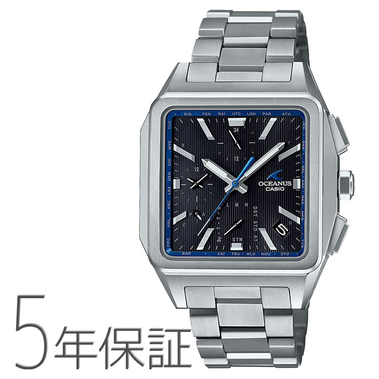 オシアナス OCEANUS 角形ケース モバイルリンク 電波ソーラー チタンバンド OCW-T5000-1AJF CASIO カシオ 腕時計 メンズ 77,440円