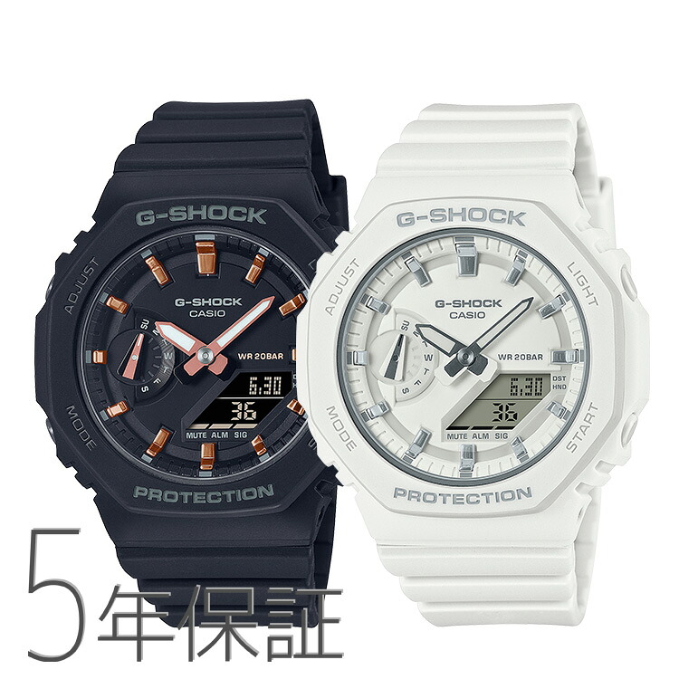 ペアウォッチ ペアセット G-SHOCK Gショック カシオ CASIO オクタングル バーインデックス ブラック ホワイト GMA-S2100-1AJF GMA-S2100-7AJF｜e-Bloom