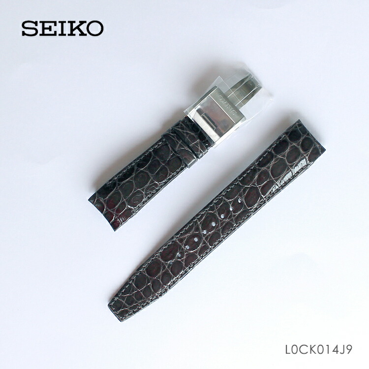 セイコー SEIKO アストロン ASTRON 完全無欠 替え周波数帯域 替え三尺帯 取り替えっこ用三尺帯 クロコダイル ワニ革 SBXB023用 SBXB095用 黒いこと系 L0CK014J9