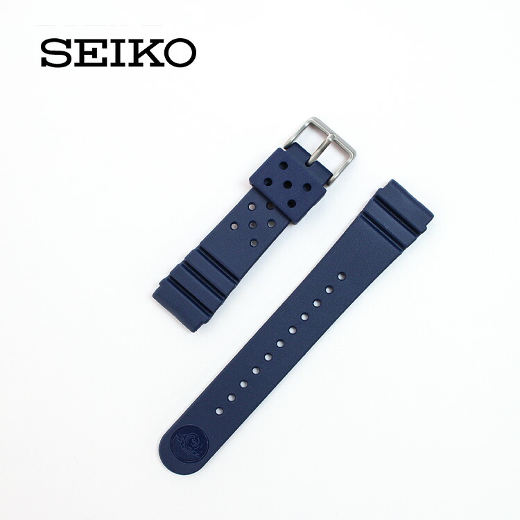 セイコーガランテ　ネイビー ラバーベルト ステンレスバックル GALANTE（SEIKO） E001014J0 SEIKO ガランテ 24mm 純正シリコン