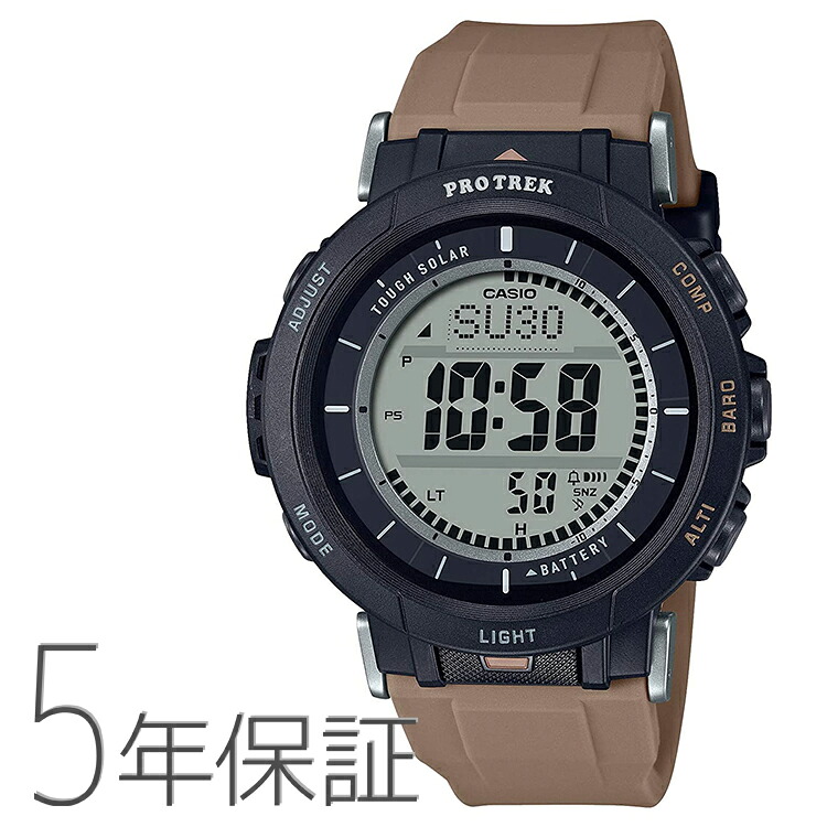 プロトレック PRO TREK キャンパーライン 小型 ソーラー ブラウン PRG-30-5JF CASIO カシオ 腕時計 メンズ｜e-Bloom