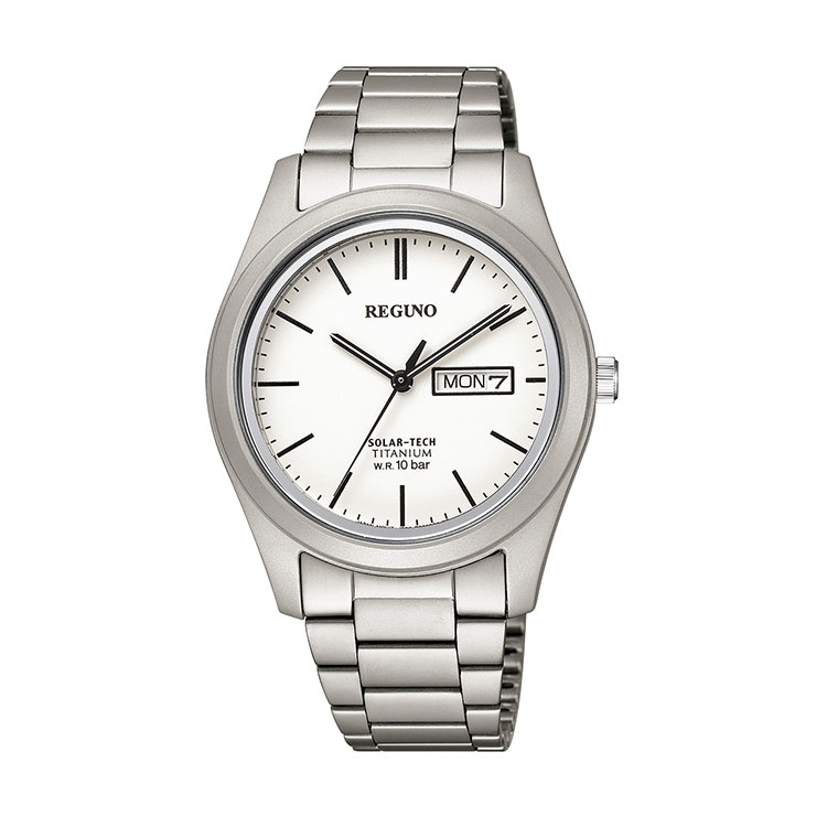 【楽天市場】レグノ REGUNO KM1-415-11 シチズン CITIZEN ソーラーテック チタン 白 ホワイト 腕時計 メンズ：e-Bloom