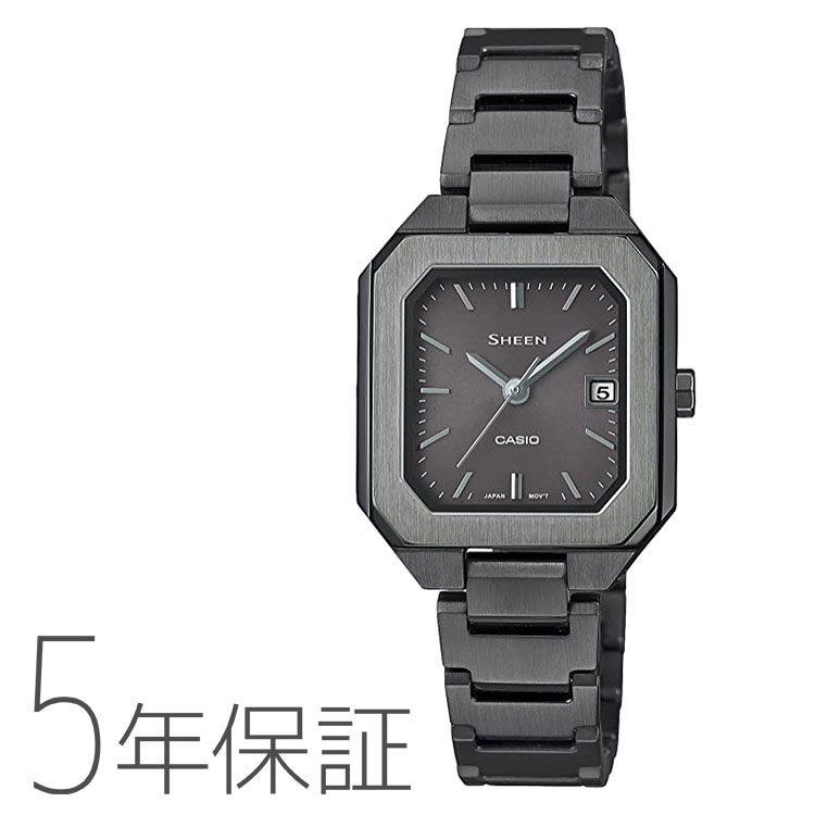 カシオ CASIO 一こま SHEEN Solar Sapphire Model ソーラー レディース ウオッチ SHS-4528BJ-8AJF