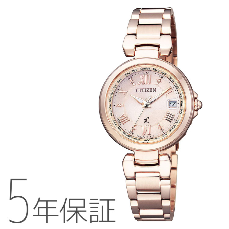 xC クロスシー ハッピーフライト エコドライブ電波時計 ピンクゴールド EC1032-54X シチズン CITIZEN 腕時計 レディース 日付 | 電波時計 ソーラー エコ・ドライブ 女性用 電波腕時計 国内正規品 お取り寄せ|e-Bloom