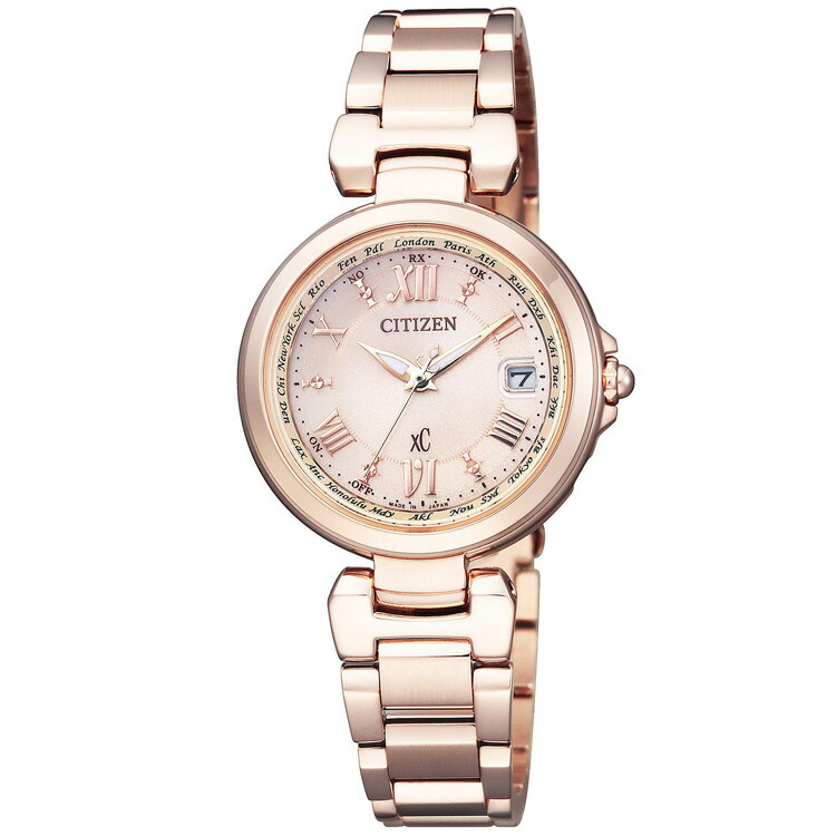楽天市場 特価品 Xc クロスシー ハッピーフライト エコドライブ電波時計 ピンクゴールド Ec1032 54x シチズン Citizen 腕時計 レディース 日付 電波時計 ソーラー エコ ドライブ 女性用 電波腕時計 国内正規品 E Bloom