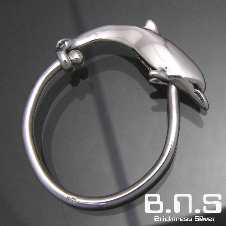 楽天市場 銀のイルカ ドルフィンキーリング シルバー925 キーホルダー キーチェーン 鍵 動物 ブライトネスシルバー