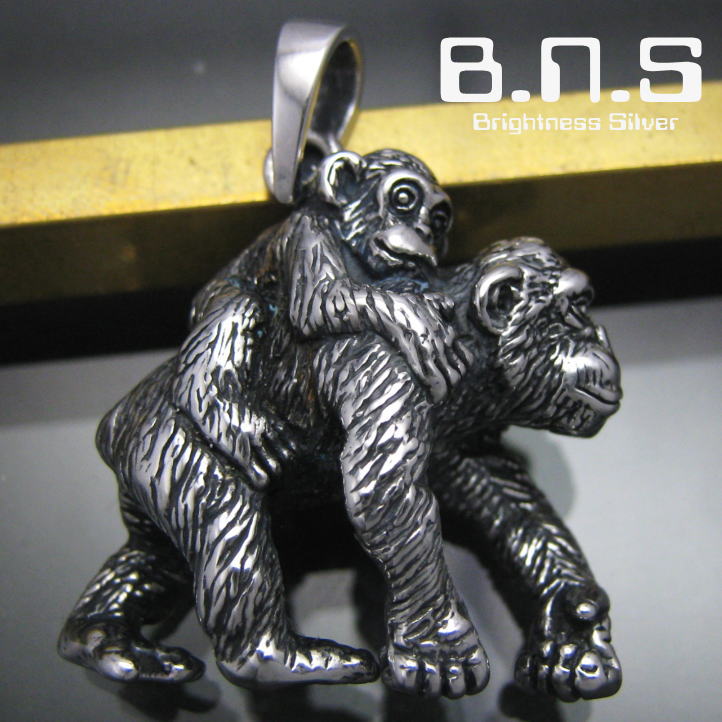 楽天市場】銀のゴリラ ゴリラペンダント シルバー925 SV925 silver925