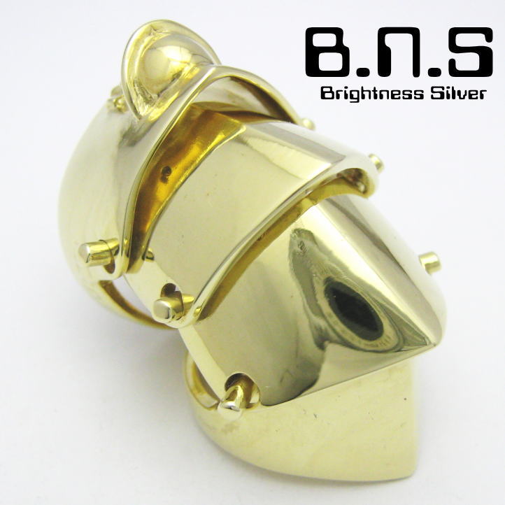 【楽天市場】ゴールドアーマーリング 鎧の指輪 真鍮 ブラス：ブライトネスシルバー