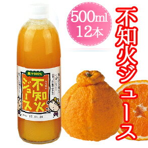 (株)オレンジフーズ 不知火ジュース 500ml&times;12本≪熨斗対応不可≫ 愛媛 みかんジュース しらぬい 100％ストレートジュース☆｜愛ある愛媛いいよかん