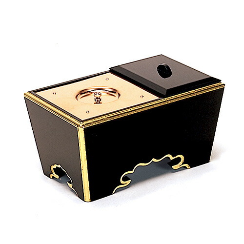 楽天市場】電気角香炉 黒塗り 8寸 巾24cm×奥行14.5cm 【送料無料