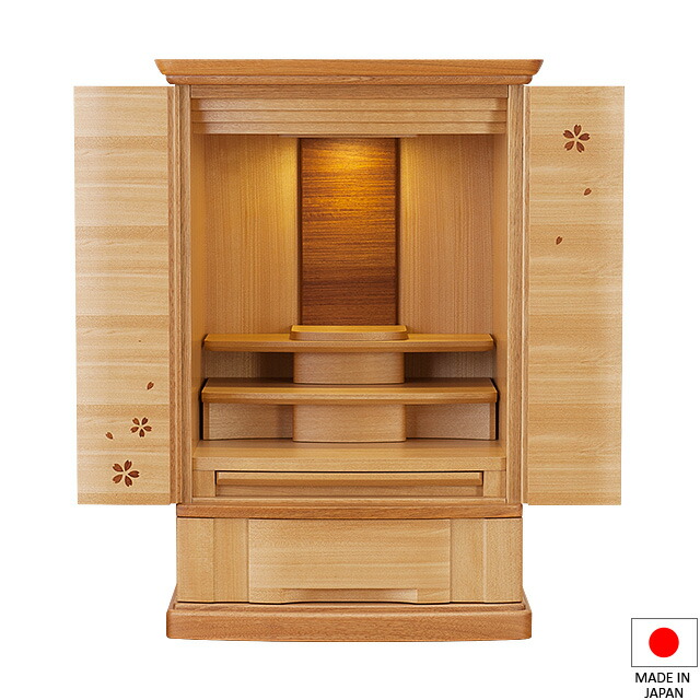【仏壇】モダンミニ仏壇 染井吉野 25号 高さ76cm×巾50.5cm 国産(日本製) 【送料無料】【仏壇 ミニ モダン 仏具 洋室 和室 リビング マンション 家具調仏壇 モダン仏壇 ミニ仏壇 デザイン 現代 インテリア 地袋付型】