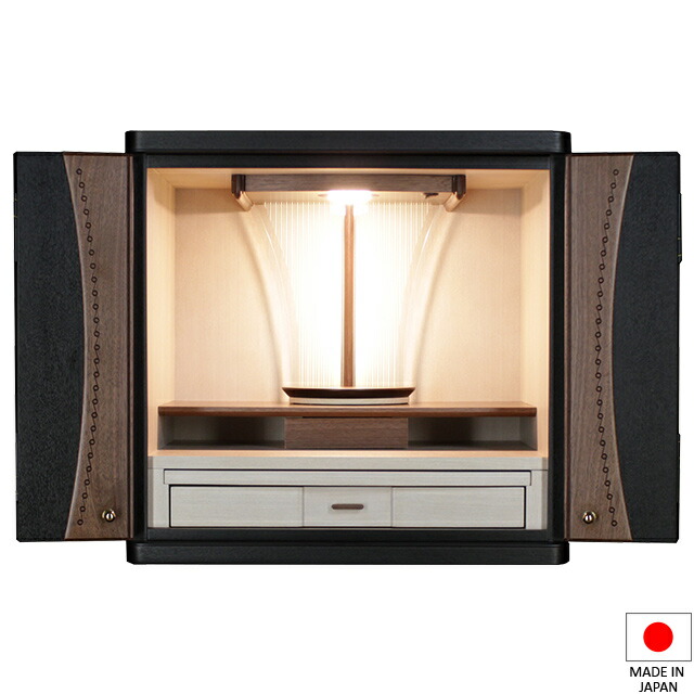 仏壇 今めかしいミニ仏壇 ブリリアント 17号 高さ51cm×巾50珊 国産(日本製)\u003cBR\u003e\u003cBR\u003e【貨物輸送無料】【仏壇 今めかしい ミニ 今めかしい ごく小さい パウダーコンパクト 小さな 家具調仏壇 今めかしい仏壇 ミニ仏壇 小型仏壇 洋室 和室 リビング アパルトマン】