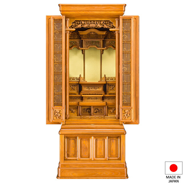 仏壇 唐木仏壇 天授 槐材 56×20号 台付型(床置き) 高さ169.5cm×巾70.5珊 国産(日本製)\u003cBR\u003e\u003cBR\u003e【貨物輸送無料】【仏壇 仏具 練り物 和室 洋室 リビング アパルトマン 言い慣わし型仏壇】