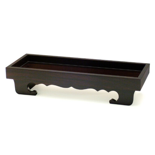 【信頼のヤフオク！実績１９年】☆国産品 黒檀ムク 仏器膳 24ｃｍ(8寸) 鏡面塗装 唐木製仏器膳（長手膳）8号（24センチ）黒檀・紫檀 中型〜大型仏壇向 | 仏壇 仏具 神棚のハセガワ仏壇