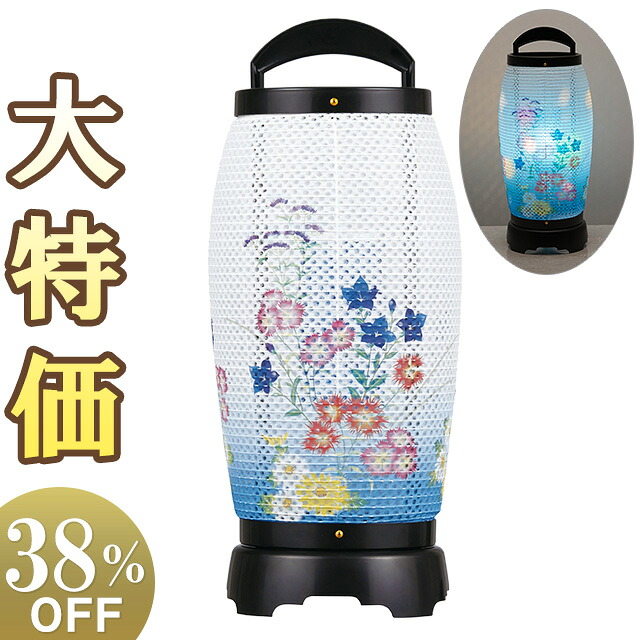 楽天市場】【盆提灯・盆ちょうちん】ミニお盆提灯 回転行灯 風花灯1号