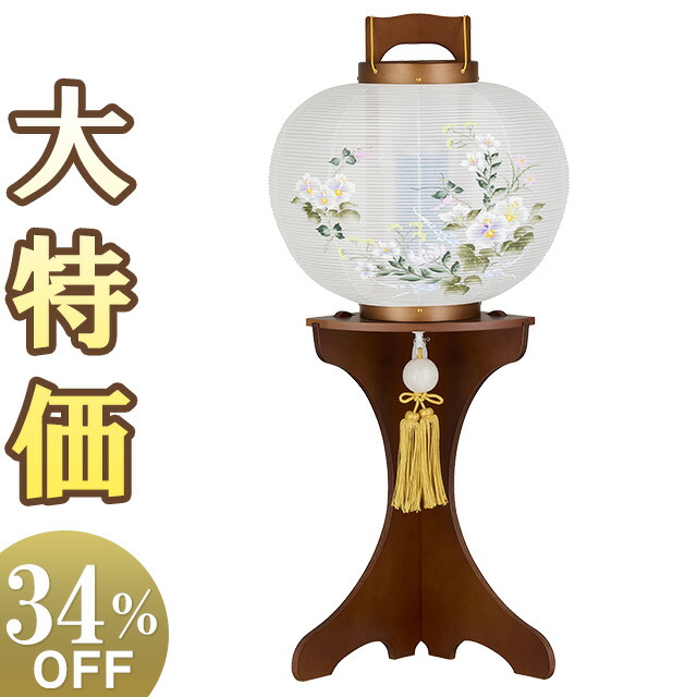 【スギママ】盆提灯　回転灯　灯篭　10号　絹絵 cho1535-tx.jpg