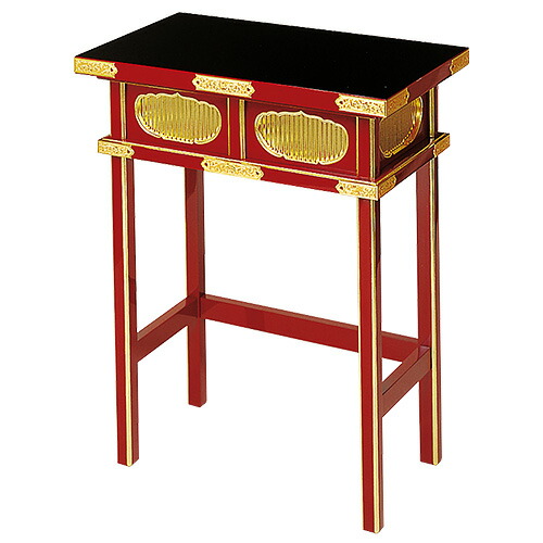 【お寺さま用仏具】くっ付ける式立焼香机 朱塗 2尺 巾60cm×高さ75糎\u003cBR\u003e\u003cBR\u003e【貨物輸送無料】【開梱築き上げる無料】【御盆備品 仏具 お涅槃 お寺さま仏具 日本製 国産品】