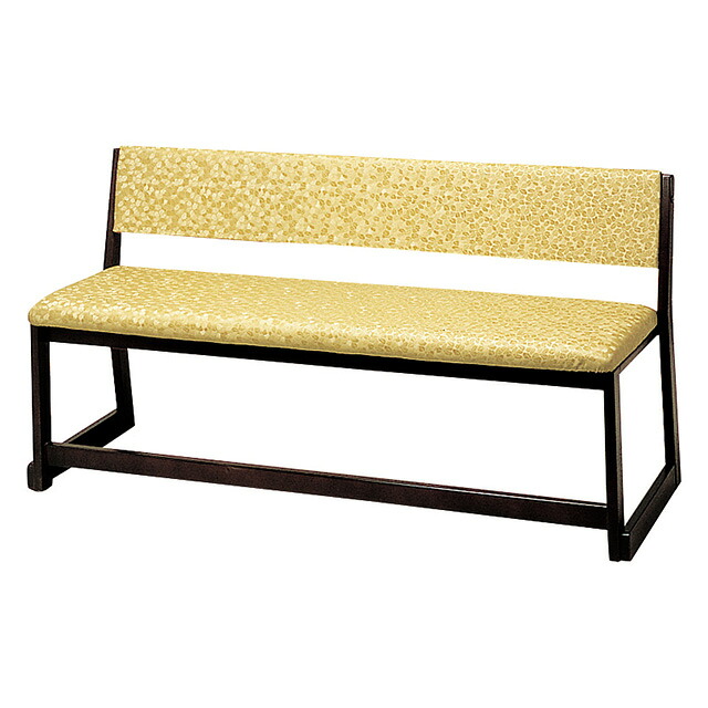 【寺院用仏具】背付三人用椅子(本堂用長椅子) R-306 巾137.5cm&times;奥行51cm【送料無料】【お盆用品 仏具 お彼岸 寺院用椅子 本堂椅子 寺院仏具 日本製 国産品】｜仏壇 盆提灯 数珠の仏壇屋滝田商店