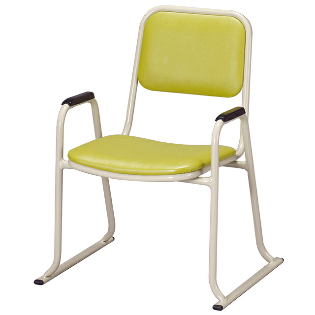 【寺院用仏具】肘付本堂用お詣り椅子 AL-350E 軽量(アルミ製) 巾53cm×奥行49cm【送料無料】【お盆用品 仏具 お彼岸 寺院用椅子 本堂椅子 寺院仏具 日本製 国産品】|仏壇 盆提灯 数珠の仏壇屋滝田商店