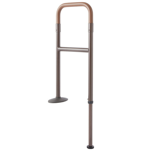【寺院用仏具】 玄関用安心手すり ブラウン 巾33.4cm×高さ75cm~120cm 日本製【送料無料】【仏具 お彼岸 お盆 お施餓鬼 法要 寺院仏具 国産品】|仏壇 盆提灯 数珠の仏壇屋滝田商店