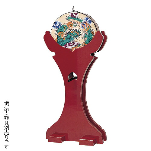 【お寺さま用仏具】背高懺法太鼓(せんぼうだいこ)置台 朱ペンキ塗り 巾42cm×奥ふかさ20cm×高さ74糎\u003cBR\u003e\u003cBR\u003e【貨物輸送無料】【お寺さま仏具 日本製 国産品 お涅槃】