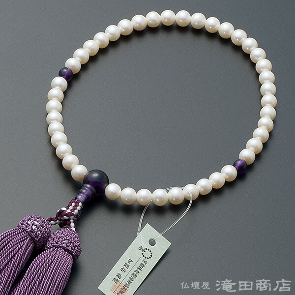 楽天市場】【数珠袋付き】 数珠 女性用 国産 本真珠(アコヤ真珠) 本