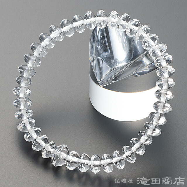 【特選腕輪念珠】 数珠 ブレスレット 本水晶 スターシェイプカット 7×5mm玉 【送料無料】【天然石 数珠ブレスレット 天然水晶 メンズ 男性用 レディース 女性用 数珠ブレス 腕輪数珠 おしゃれ かわいい ギフト 贈り物 贈答品 記念品】 9,900円