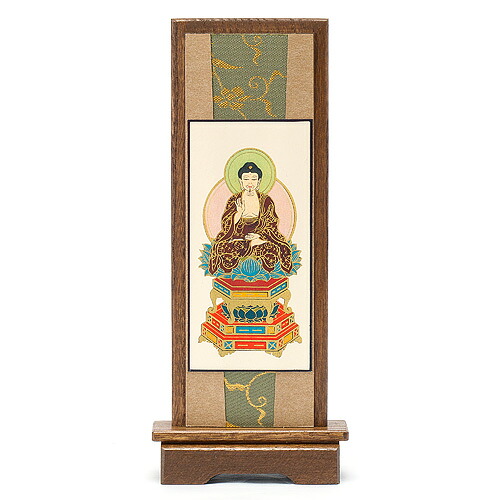 照明ランプ掛軸 釈迦如来(曹洞宗・臨済宗) 中 高さ27.2cm×巾9.8糎 \u003cBR\u003e\u003cBR\u003e【貨物輸送無料】【御盆装置 仏具 お大悟】