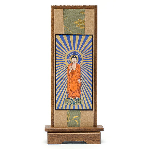 照明ランプ掛軸 東阿弥陀如来(真宗大谷派) 中 高さ27.2cm×巾9.8糎 \u003cBR\u003e\u003cBR\u003e【貨物輸送無料】【御盆備品 仏具 お涅槃】