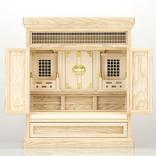 祖霊舎 神徒壇 上置き型 20号(山印) 日本製 高さ61cm×巾52珊\u003cBR\u003e\u003cBR\u003e【貨物輸送無料】【神具 御霊舎 聖餐台宮 パウダーコンパクト ミニ 祖霊舎 神徒壇 霊璽 御霊代 お宮 神道 国産品】