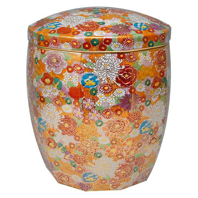 楽天市場】骨壷（骨壺） 九谷焼 華 7寸 高さ約24.5cm×胴径約21.2
