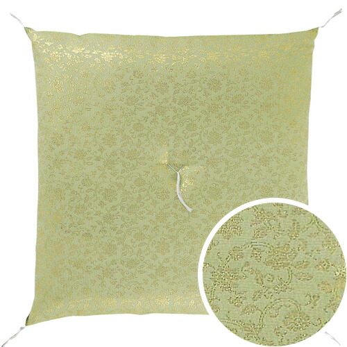 夏用座布団 紗 小花唐草 利休 横67cm×縦68cm 【送料無料】【お盆用品 仏具 お彼岸 御前座布団 仏壇用座布団 仏前座布団 法事座布団 法要座布団 仏壇 仏事 お盆 お寺用 金襴 座布団】