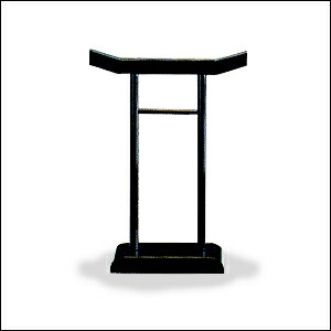 【ストール 数珠掛】【念珠掛け木製】【幅25奥ふかさ15高さ55.5】【黒塗】【念珠に愛想のいい庫入れの立居振る舞い】木製数珠掛
